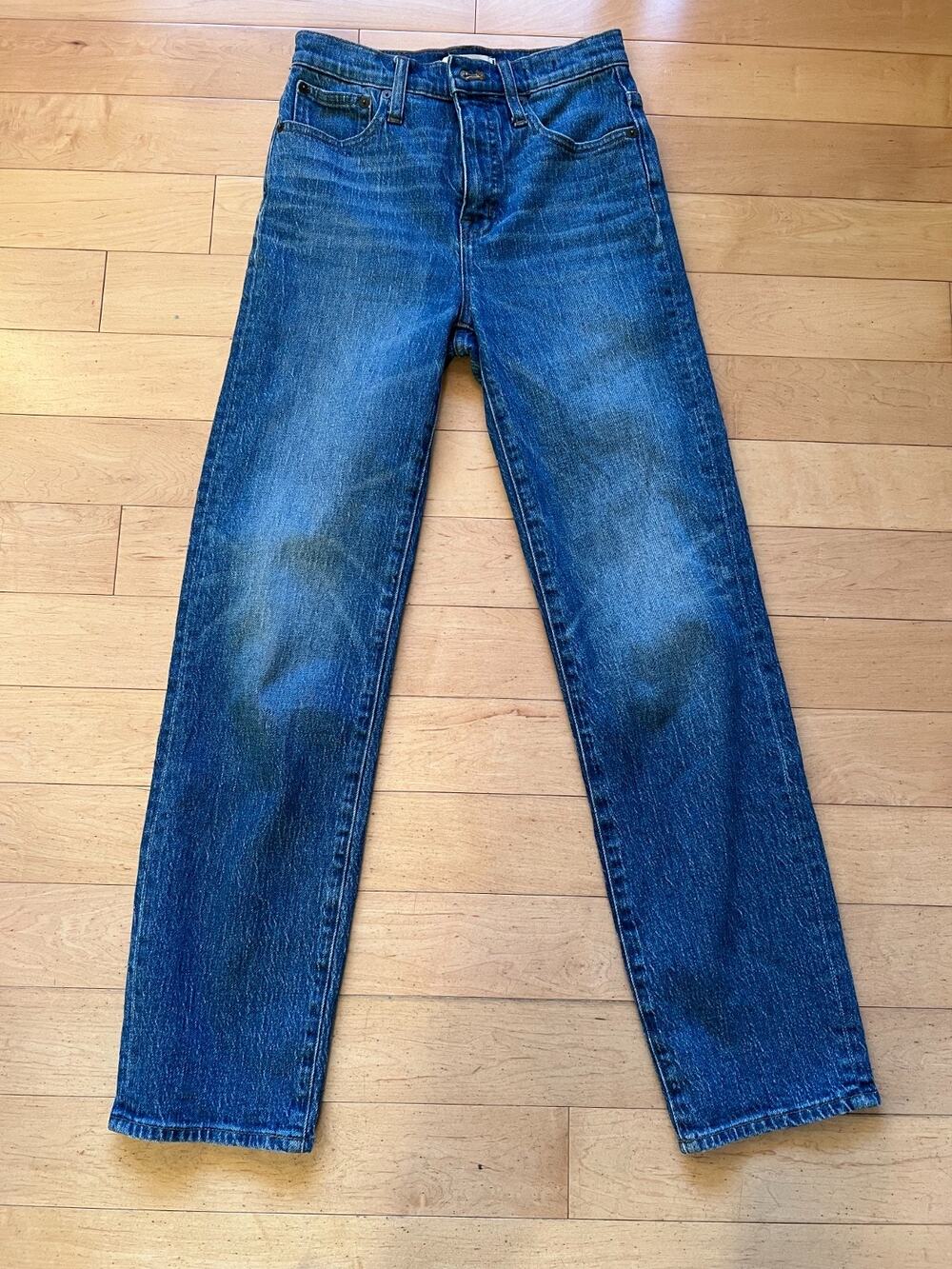 Madewell Classic Straight Leg Jeans Women’s Size 23 Blue Denim High Rise Preppy